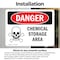 Signmission Chemical Storage Area Danger Sign, Vinyl Decal, 10in W x 7in L, 2PK OS-2PACK-DS-D-710-L-1629 - alternate 3